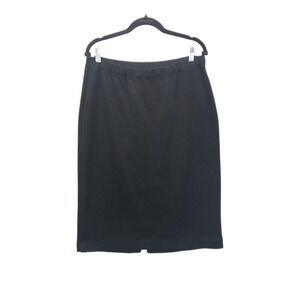 VTG Clorinda Women's Black Full Length Merino Wool Blend Button Up Coat - Medium